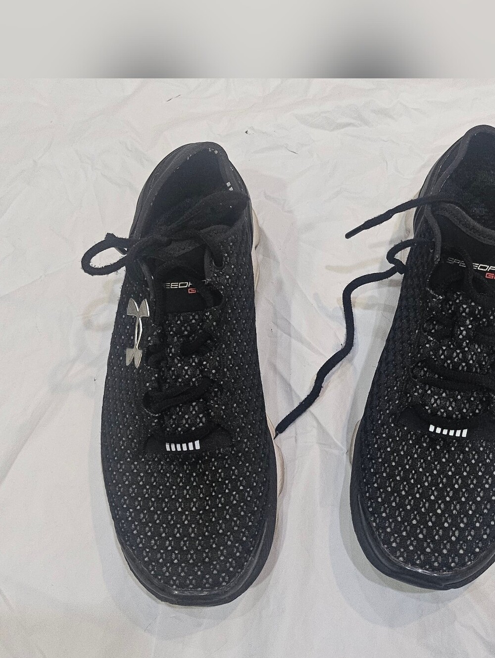 Under Armour SpeedForm Gemini 2 Black White Running Shoes Women's Size 9